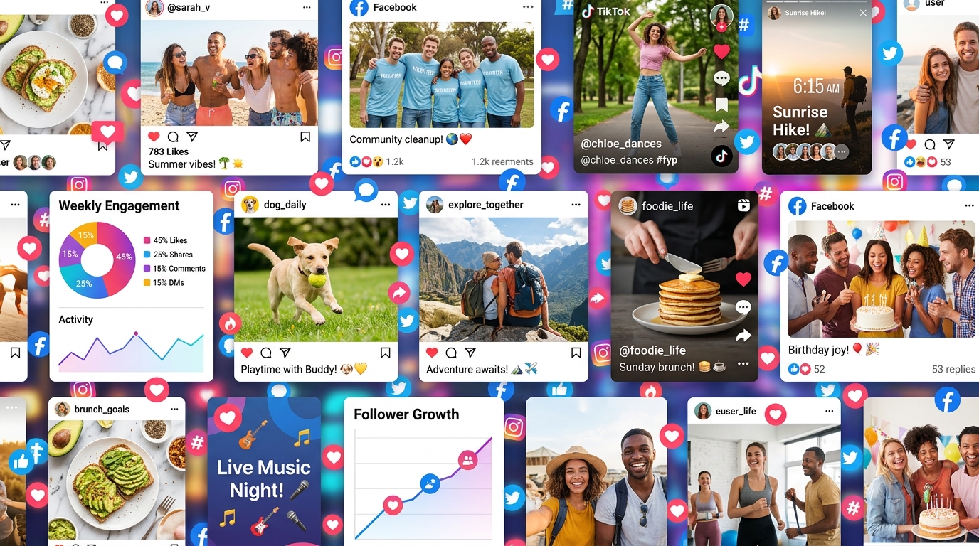 Vista previa de gestión de redes sociales